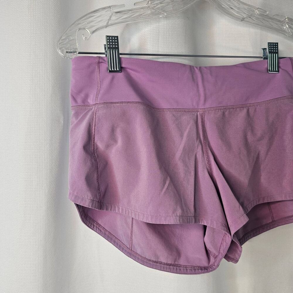 Lululemon Shorts Womens Size 6 Lilac Quartz Athletic Zipper Pocket Swift - Picture 4 of 11